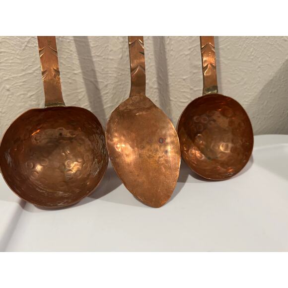 hanging Hammered Copper Cookware Ladles Spoon - Picture 4 of 5